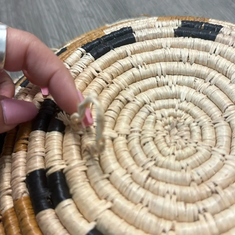 Anthropologie Hanging Seagrass Bowl